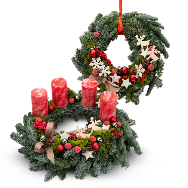 Christmas set of wreaths